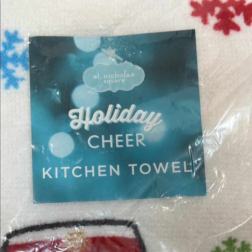 St Nicholas Square Santa’s Helper Kitchen Towels Set of 2 Christmas NWT - Picture 2 of 3